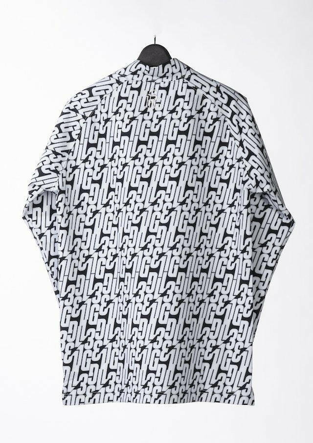 1PIU1UGUALE3 MENS 113G DIGITAL FULL LOGO MOCK