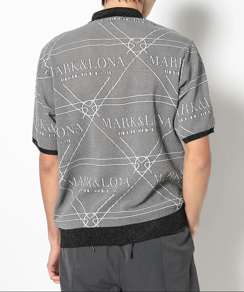 MARK&LONA MENS Jacquard-knit Polo Shirt