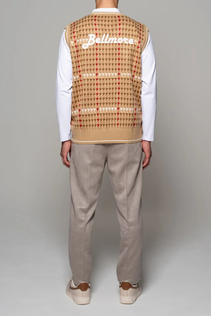 BELLMORE MENS PATTERNED KNIT VEST