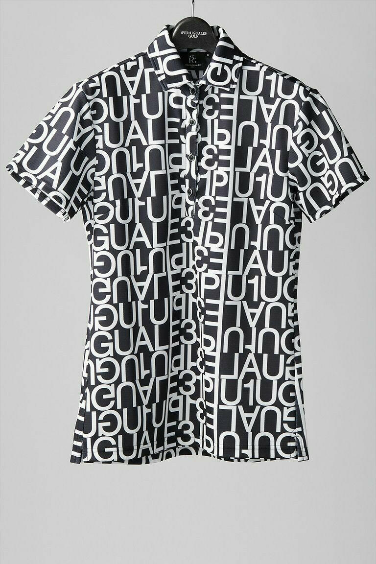 1PIU1UGUALE3 WOMENS BIG LOGO S/S POLO