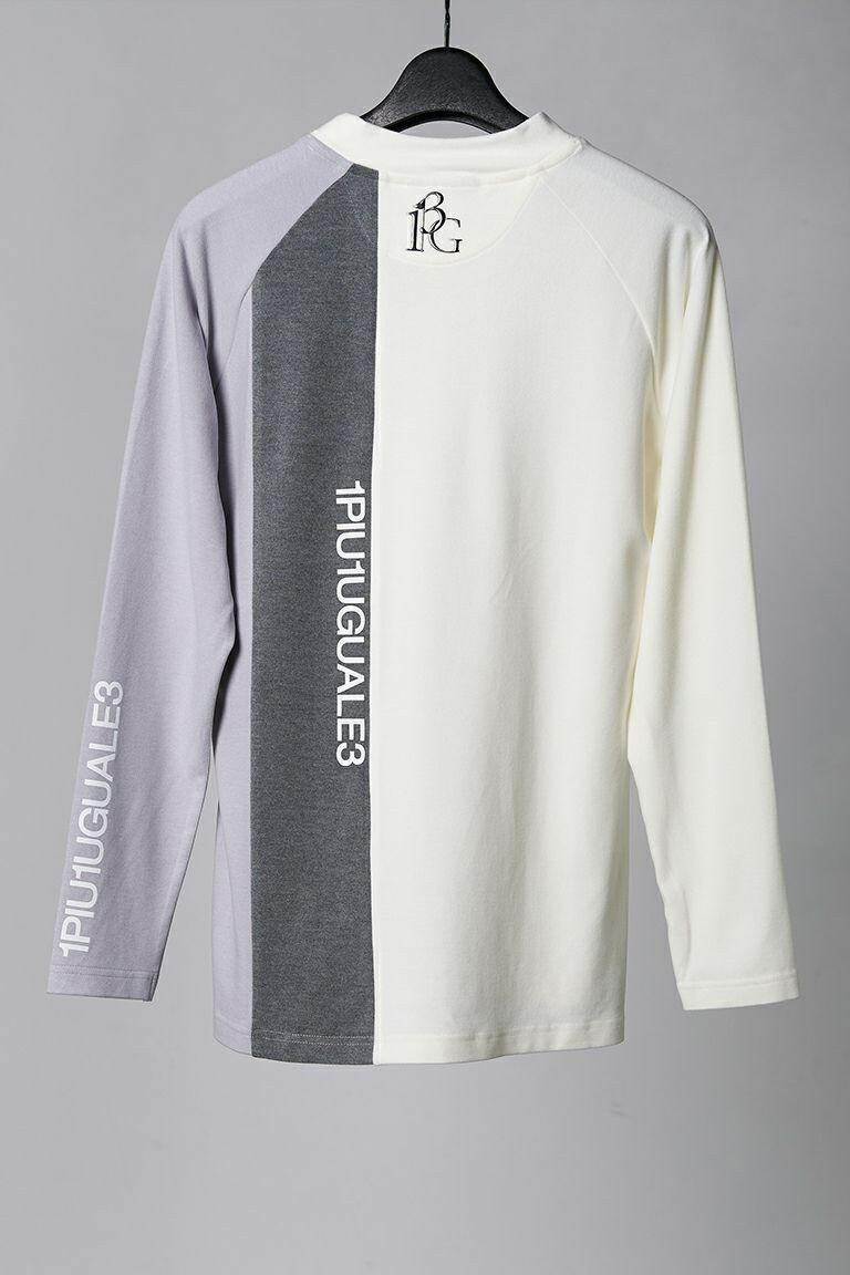 1PIU1UGUALE3 WOMENS L/S MOCK NECK STRIPE