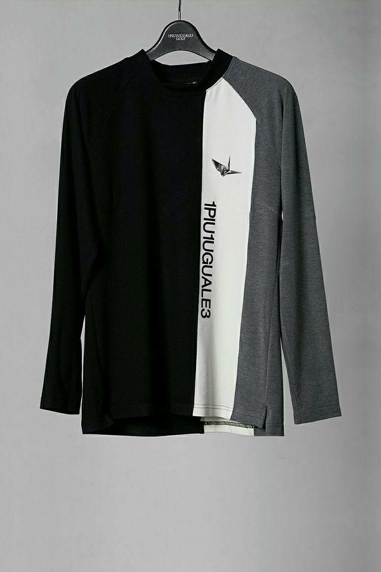 1PIU1UGUALE3 WOMENS L/S MOCK NECK STRIPE