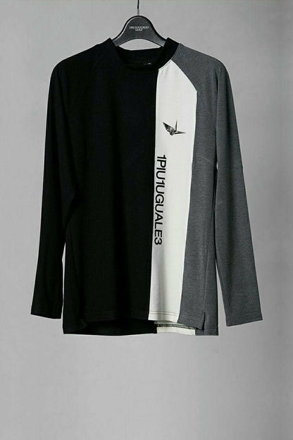 1PIU1UGUALE3 WOMENS L/S MOCK NECK STRIPE