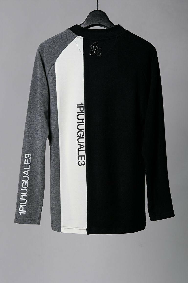 1PIU1UGUALE3 WOMENS L/S MOCK NECK STRIPE