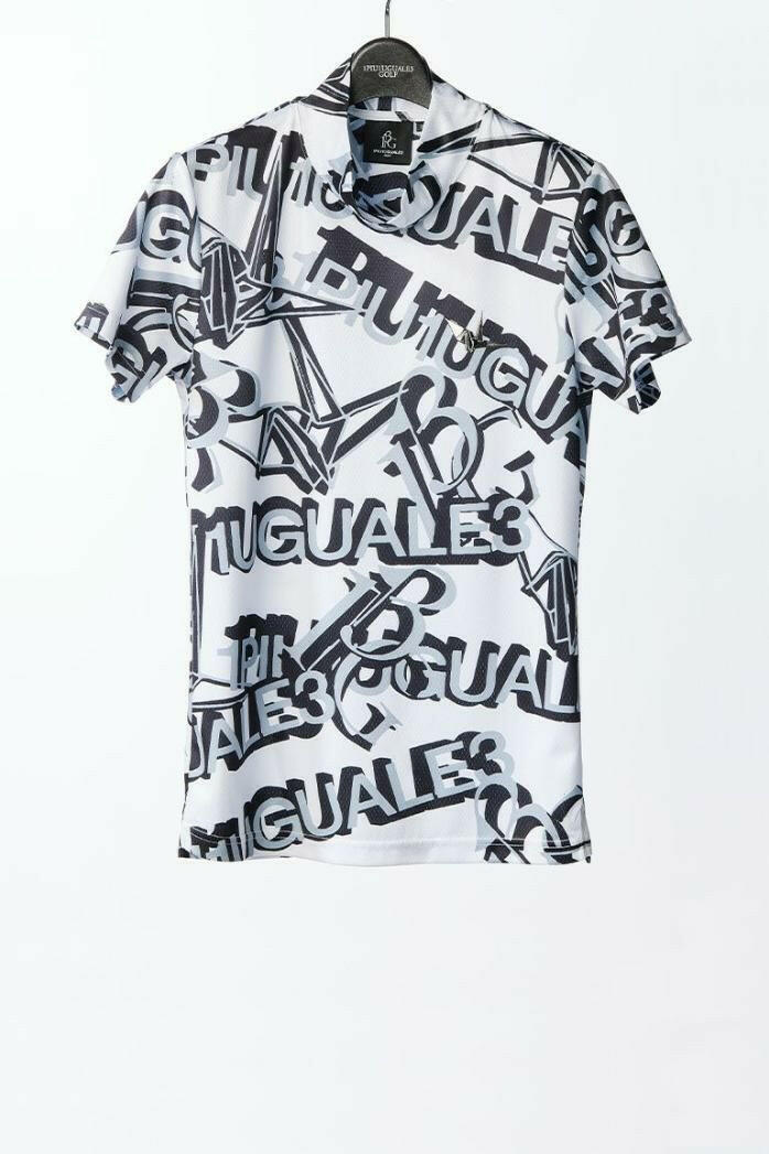 1PIU1UGUALE3 WOMENS ALL LOGO MIX S/S MOCK