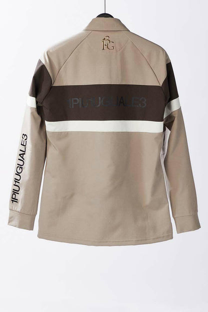 1PIU1UGUALE3 WOMENS L/S POLO SIDE SWITCH