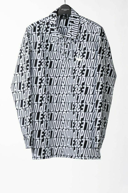 1PIU1UGUALE3 MENS L/S POLO DIAGONAL FULL LOGO
