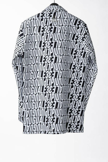 1PIU1UGUALE3 MENS L/S POLO DIAGONAL FULL LOGO