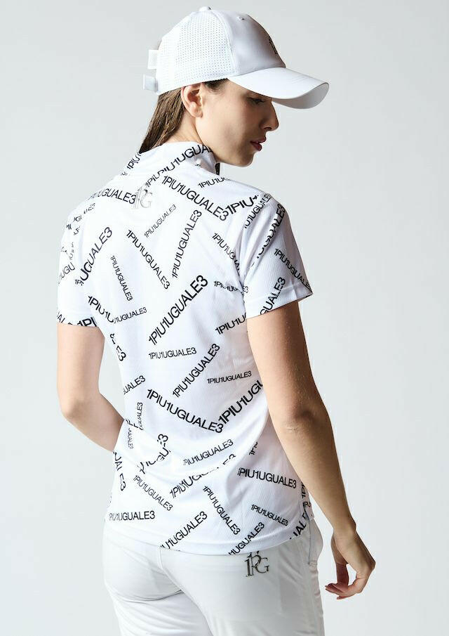 1PIU1UGUALE3 WOMENS RANDOM 1PIU1UGUALE3 LOGO S/S MOCK