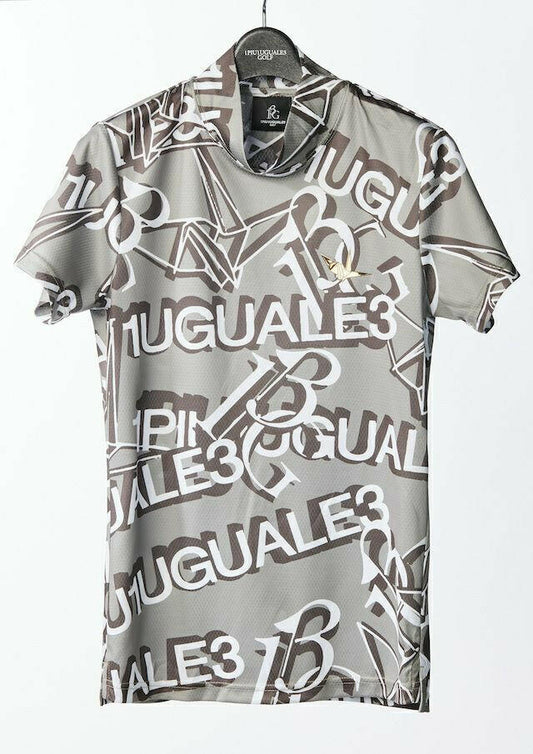 1PIU1UGUALE3 WOMENS ALL LOGO MIX S/S MOCK