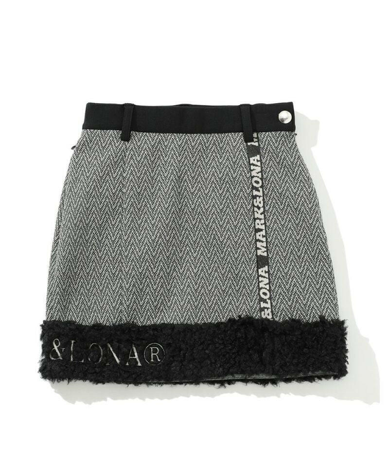 MARK&LONA WOMENS Lexa Fur Trim Skirt