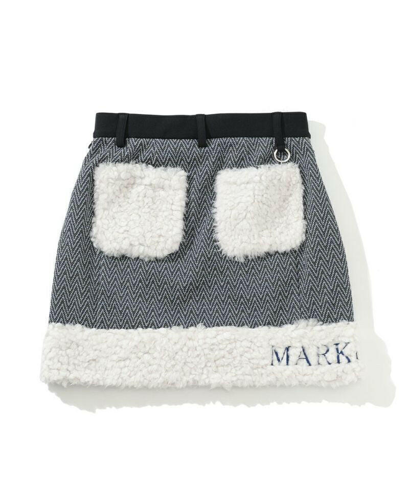 MARK&LONA WOMENS Lexa Fur Trim Skirt
