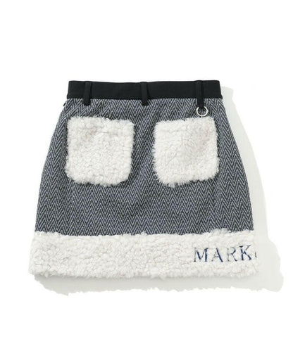 MARK&LONA WOMENS Lexa Fur Trim Skirt