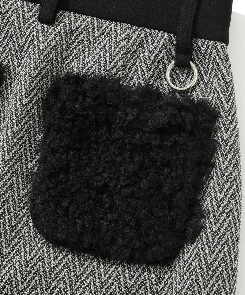 MARK&LONA WOMENS Lexa Fur Trim Skirt
