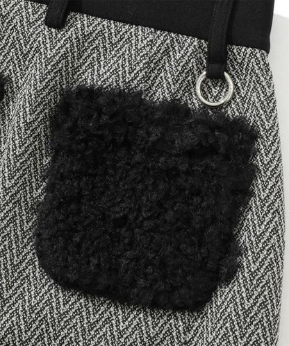 MARK&LONA WOMENS Lexa Fur Trim Skirt