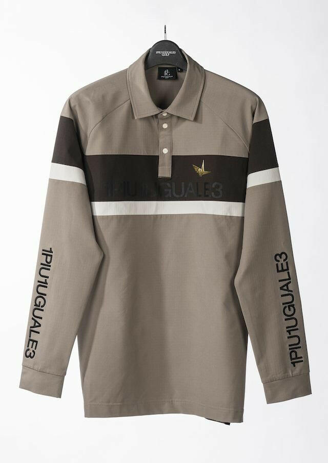 1PIU1UGUALE3 MENS 113 GOLF L/S POLO SIDE SWITCH