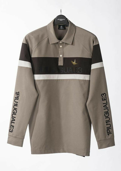1PIU1UGUALE3 MENS 113 GOLF L/S POLO SIDE SWITCH