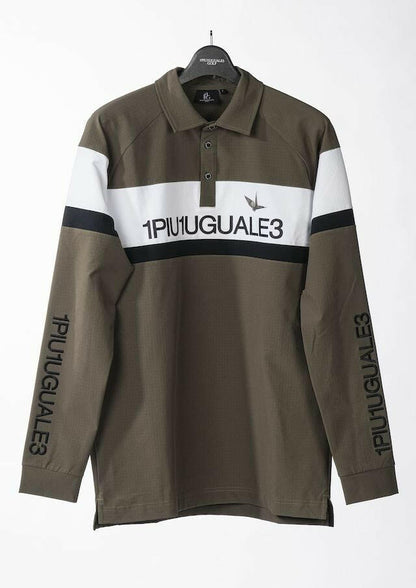 1PIU1UGUALE3 MENS 113 GOLF L/S POLO SIDE SWITCH