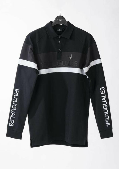 1PIU1UGUALE3 MENS 113 GOLF L/S POLO SIDE SWITCH