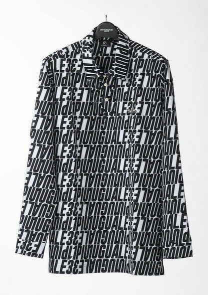 1PIU1UGUALE3 MENS DIAGONAL FULL LOGO POLO L/S