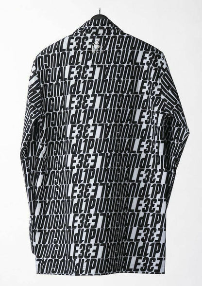 1PIU1UGUALE3 MENS DIAGONAL FULL LOGO POLO L/S