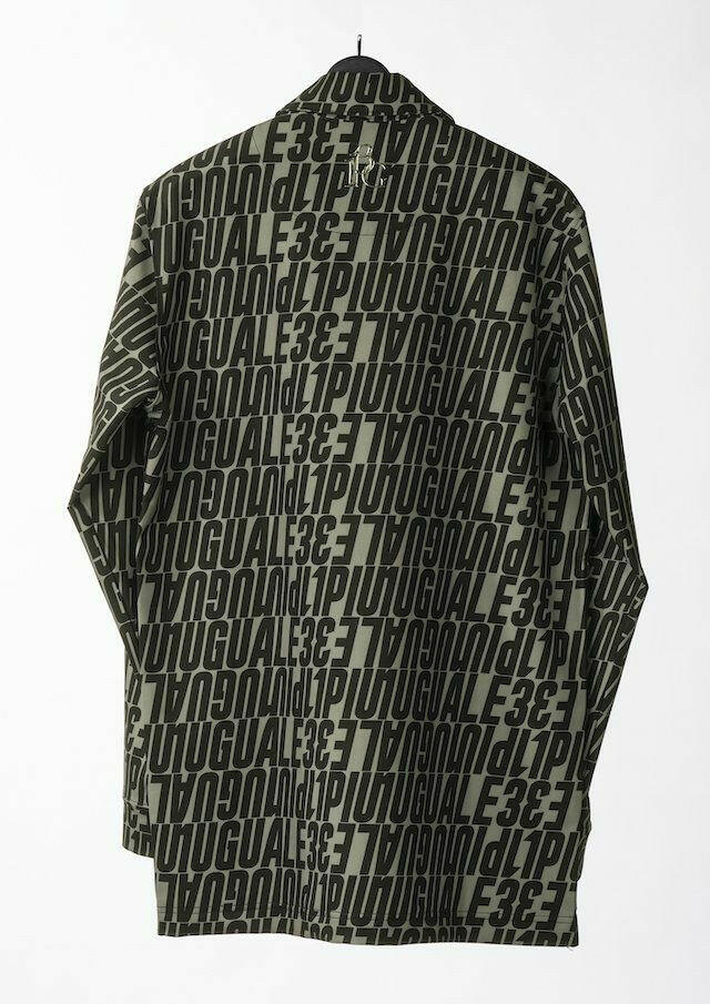 1PIU1UGUALE3 MENS DIAGONAL FULL LOGO POLO L/S