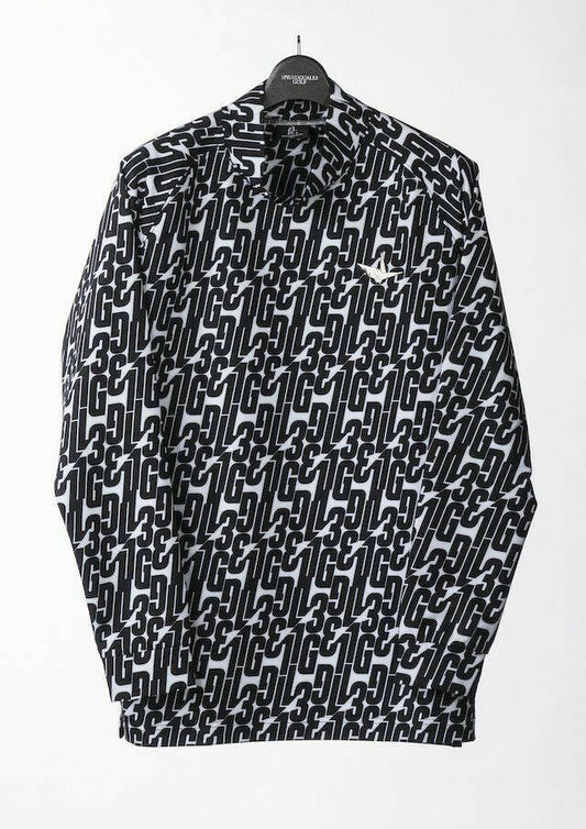 1PIU1UGUALE3 MENS 113G DIGITAL FULL LOGO MOCK