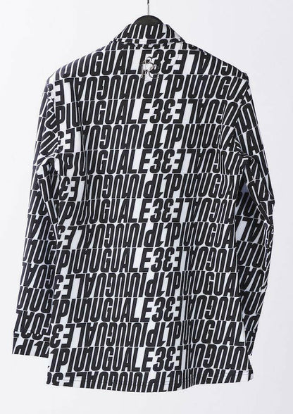 1PIU1UGUALE3 WOMENS 113 GOLF L/S POLO DIAGONAL FULL LOGO