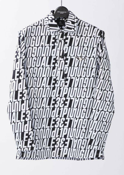 1PIU1UGUALE3 WOMENS 113 GOLF L/S POLO DIAGONAL FULL LOGO