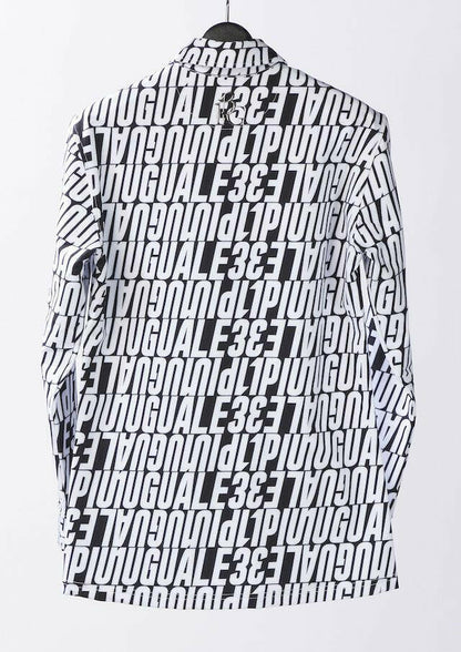 1PIU1UGUALE3 WOMENS 113 GOLF L/S POLO DIAGONAL FULL LOGO