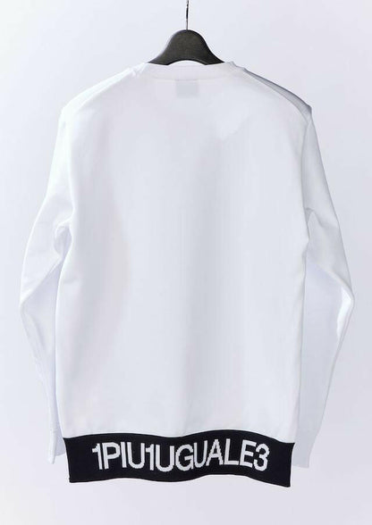 1PIU1UGUALE3 MENS 113 GOLF CREW NECK KNIT LOGO RIB