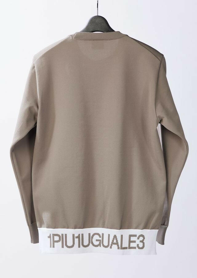 1PIU1UGUALE3 MENS 113 GOLF CREW NECK KNIT LOGO RIB