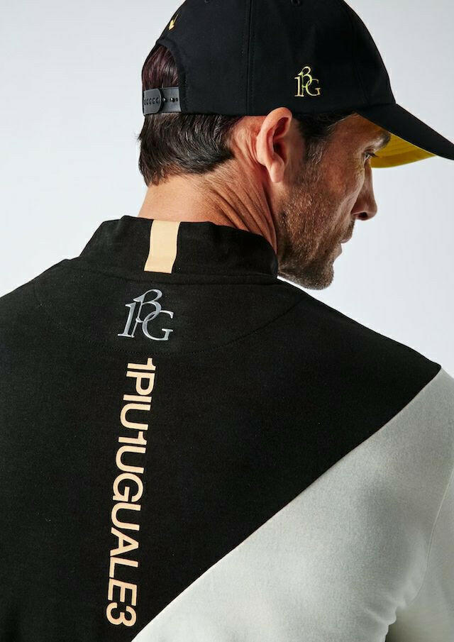 1PIU1UGUALE3 MENS ADP L/S DIAGONAL MOCK