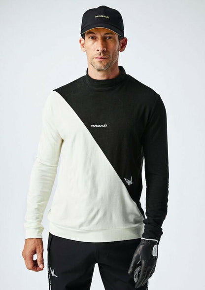 1PIU1UGUALE3 MENS ADP L/S DIAGONAL MOCK