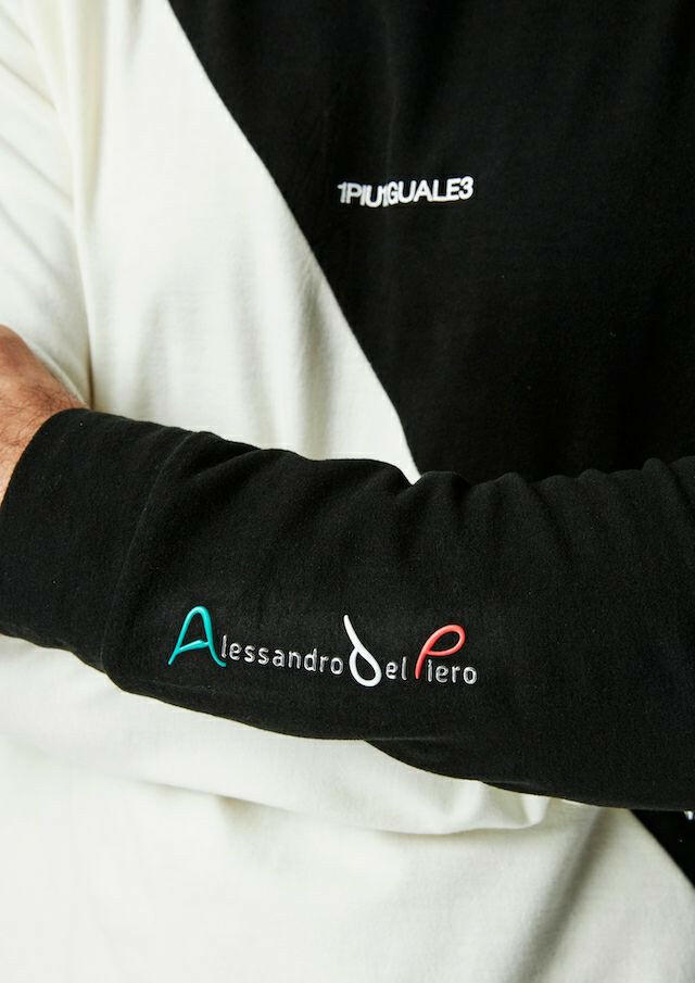1PIU1UGUALE3 MENS ADP L/S DIAGONAL MOCK