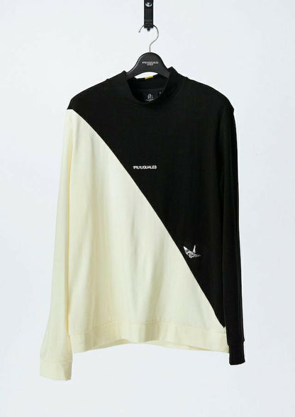 1PIU1UGUALE3 MENS ADP L/S DIAGONAL MOCK