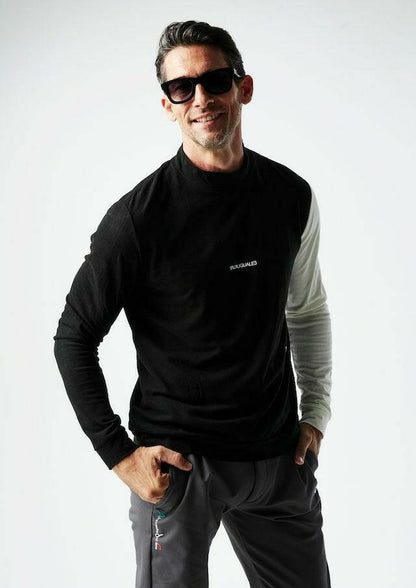 1PIU1UGUALE3 MENS ADP L/S BACK LINE MOCK