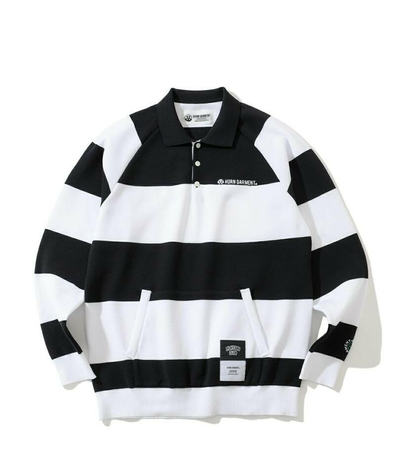 HORN GARMENT MENS Port Border Knit Polo