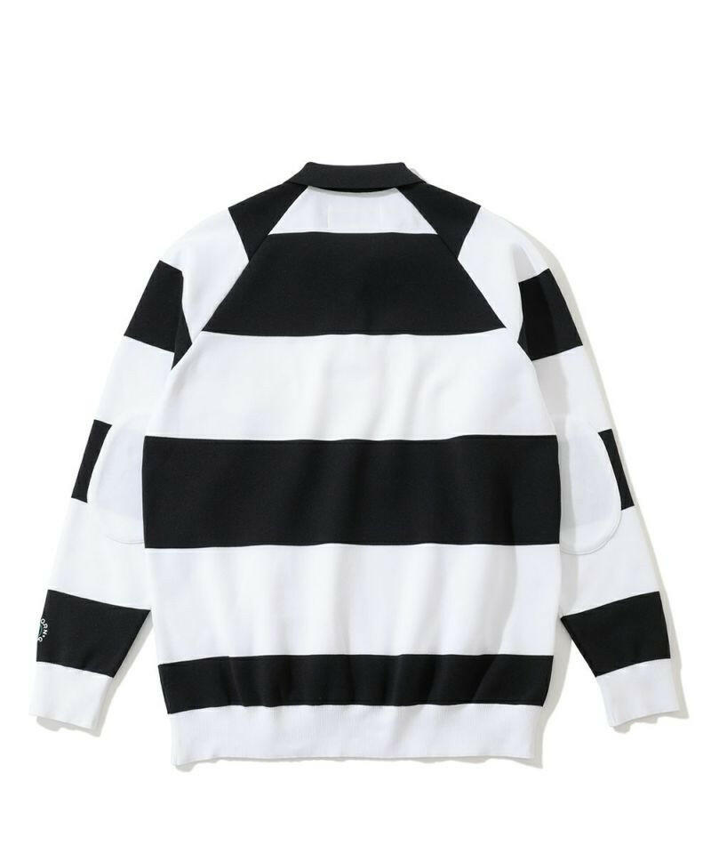 HORN GARMENT MENS Port Border Knit Polo