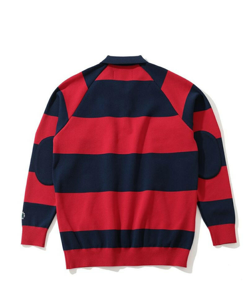 HORN GARMENT MENS Port Border Knit Polo