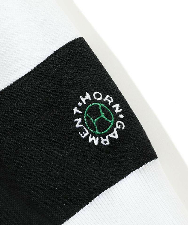 HORN GARMENT MENS Port Border Knit Polo