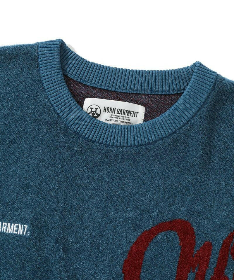 HORN GARMENT MENS Arch Velour Sweater