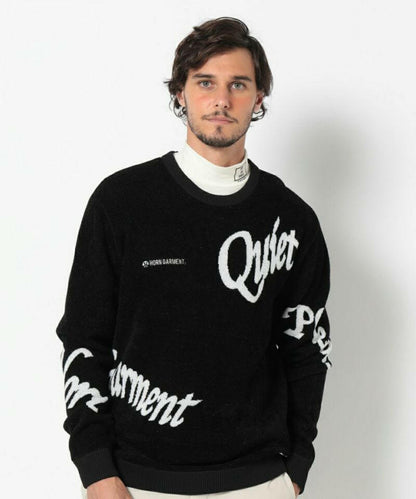 HORN GARMENT MENS Arch Velour Sweater