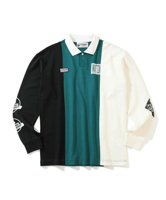 HORN GARMENT MENS Triplane Long Sleeve Polo