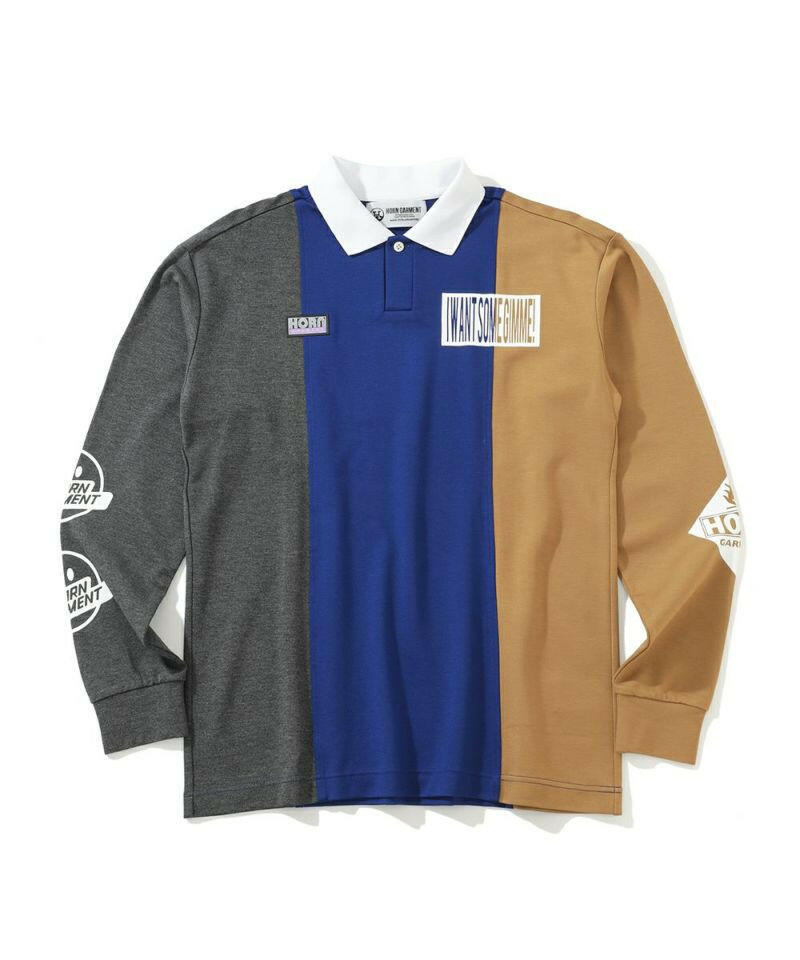 HORN GARMENT MENS Triplane Long Sleeve Polo