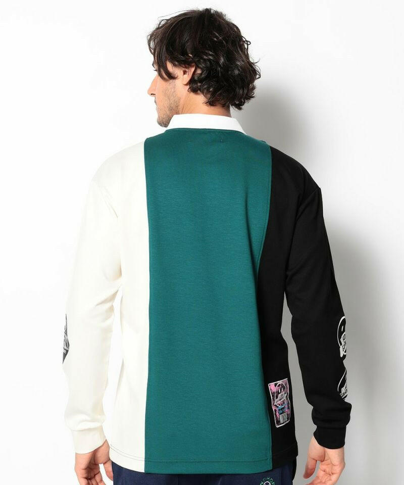 HORN GARMENT MENS Triplane Long Sleeve Polo