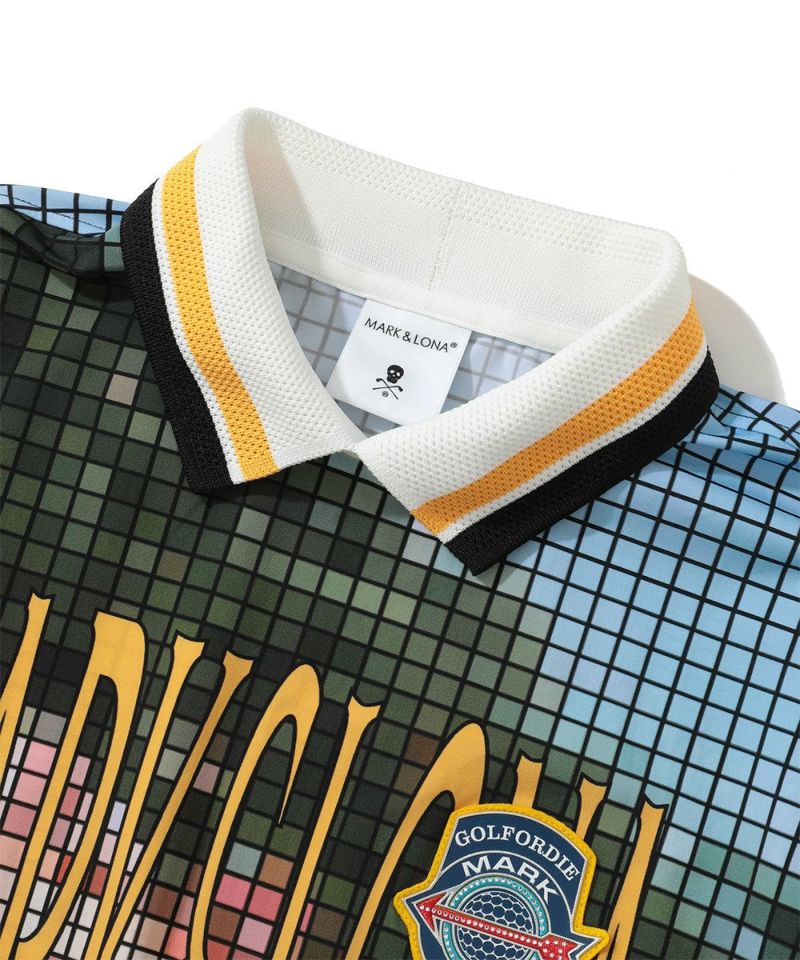 MARK&LONA MENS Pixel Como Performance Polo
