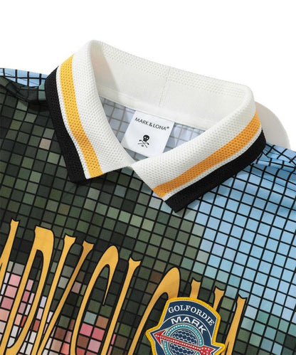 MARK&LONA MENS Pixel Como Performance Polo