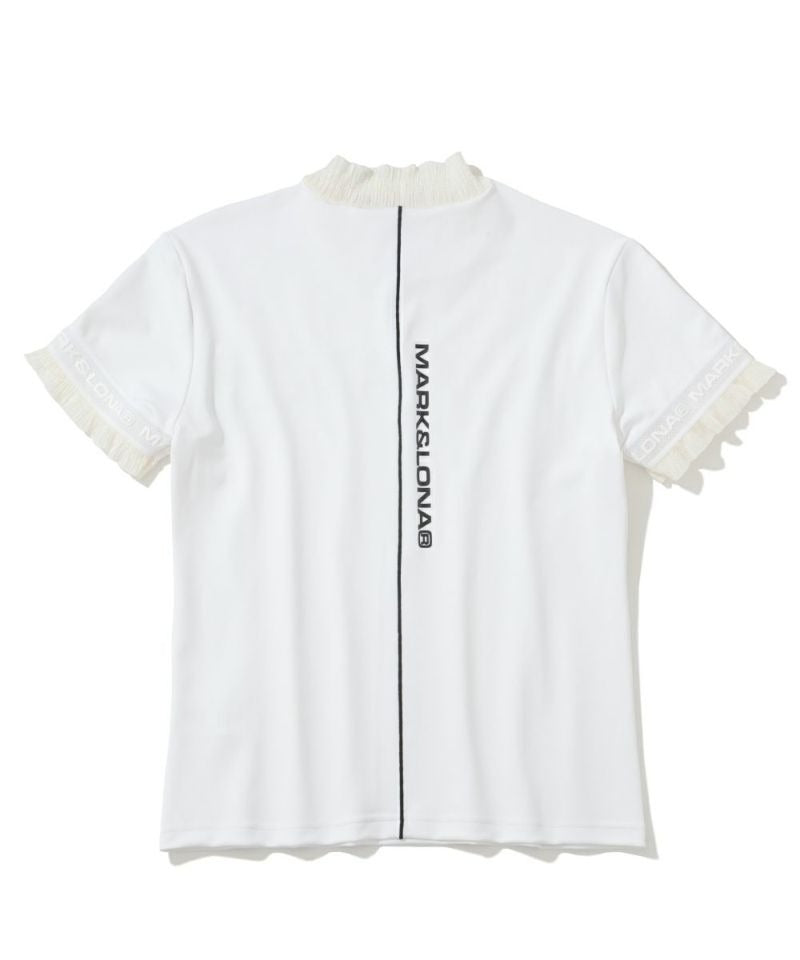 MARK&LONA WOMENS Trans Camo Shirring Mock