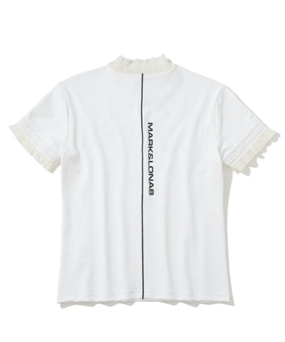 MARK&LONA WOMENS Trans Camo Shirring Mock
